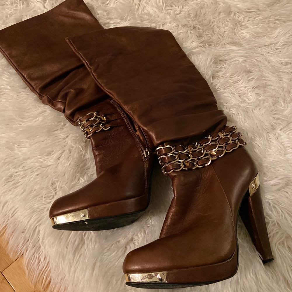 Midi jeweled boots